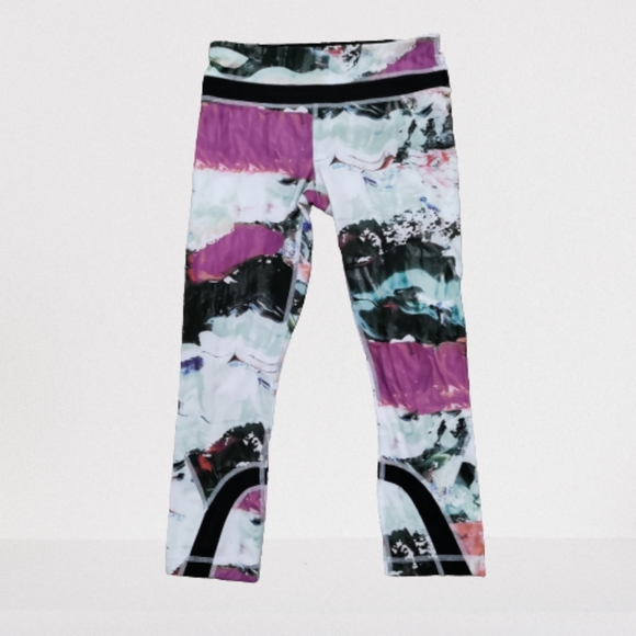 lululemon athletica Pants - Lululemon Athletica Capri Splashed Painted Leggings
